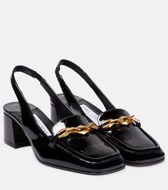 حذاء سلينغ باك من الجلد اللامع Diamond Tilda 45 | Jimmy Choo