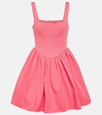 Landscape bustier cotton-blend minidress | Staud