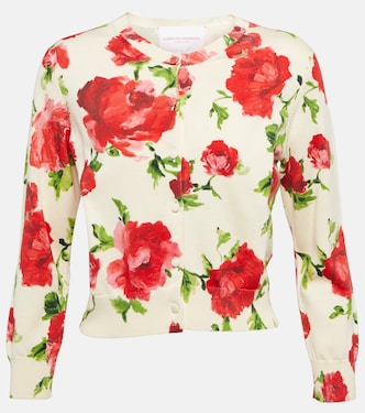 Floral silk and cotton cardigan | Carolina Herrera