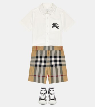 Shorts in cotone a quadri | Burberry Kids