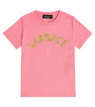 Camiseta en jersey de algodón con logo | Versace Kids