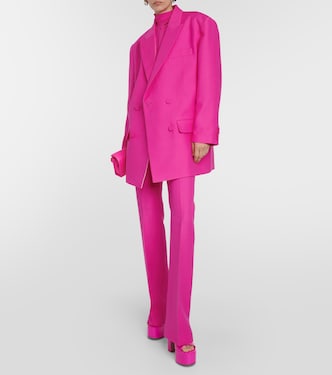 Blazer a doppio petto in lana e seta | Valentino