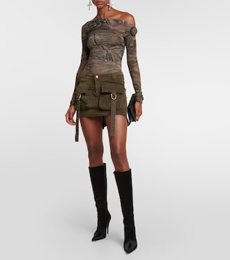 Minifalda cargo de terciopelo | Blumarine