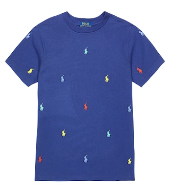 엠브로이더리 코튼 피케 티셔츠 | Polo Ralph Lauren Kids