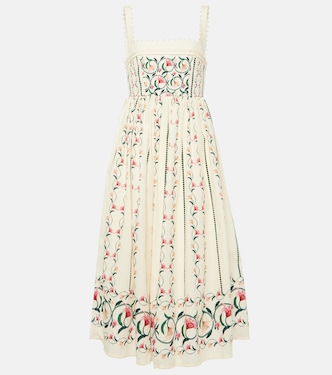 Barbara Rocio embroidered midi dress | Agua by Agua Bendita