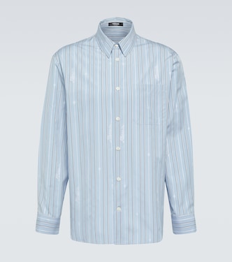 Camicia in popeline di cotone a righe | Versace