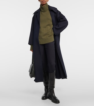 Pantaloni slim a vita alta in misto lana | Loro Piana