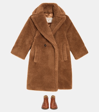Cappotto Teddy Bear Icon in cammello e seta | Max Mara Kids