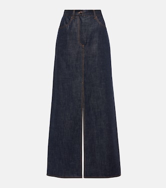Jupe longue en jean | Brunello Cucinelli