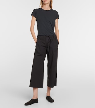 Weite Cropped-Hose Jubin aus Popeline | The Row