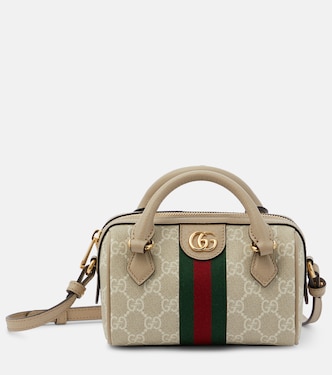 Ophidia Mini leather-trimmed tote bag | Gucci