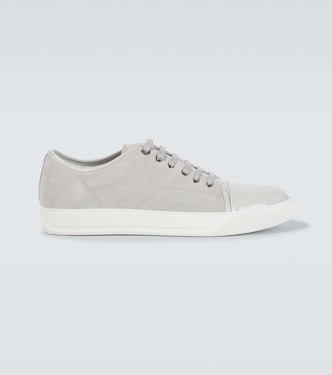 DBB1 leather-trimmed suede sneakers | Lanvin