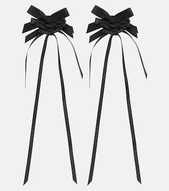 Orecchini Rosette Bow in raso | Simone Rocha
