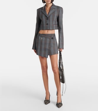 Blazer Jaza de mezcla de lana a cuadros | Acne Studios