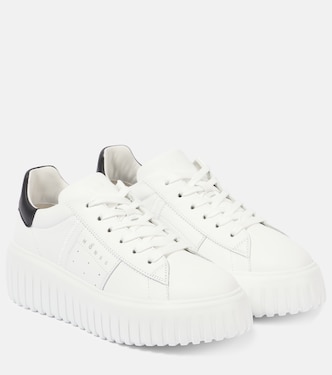 Baskets H-Stripes à plateforme en cuir | Hogan