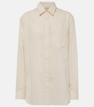 Camicia in cotone e seta a righe | Tod's