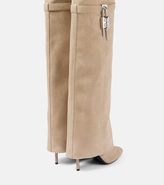 Cuissardes Shark Lock 95 en daim | Givenchy