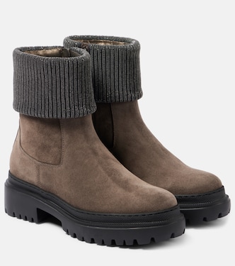 Monili suede Chelsea boots | Brunello Cucinelli