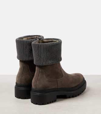 Bottines Chelsea Monili en daim | Brunello Cucinelli