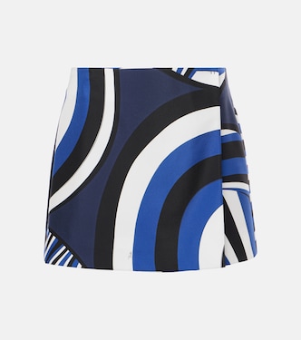 Minifalda Iride de sarga de seda | Pucci
