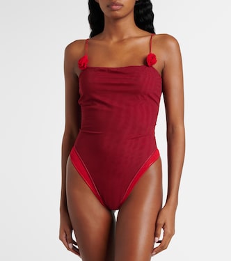 Costume intero con applicazioni floreali | Oséree