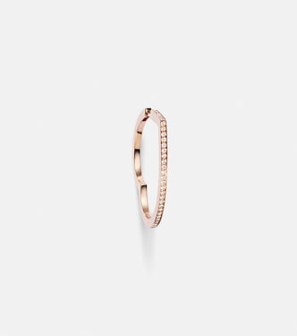 Orecchino singolo Antifer Heart Large in oro rosa 18kt con diamanti | Repossi
