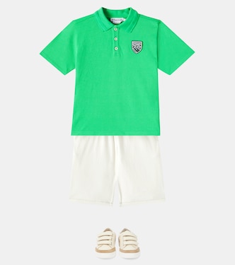 Polo Elian en coton à logo | Bonpoint