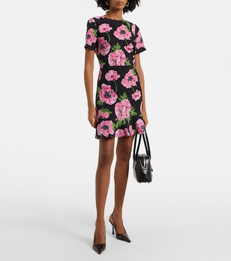 Abito corto Iconic in seta con volant | Stella McCartney
