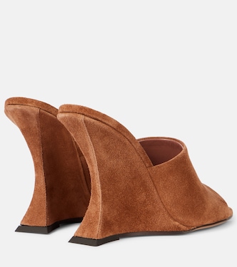 Nina suede wedge mules | Paris Texas