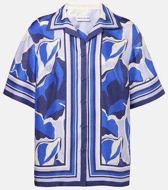 Camicia Paros in seta con stampa | Rebecca Vallance