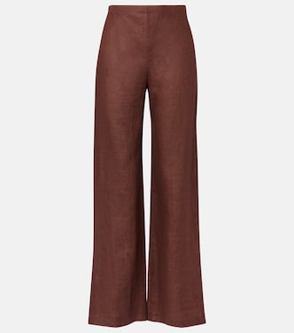 Ilride high-rise linen straight pants | Faithfull