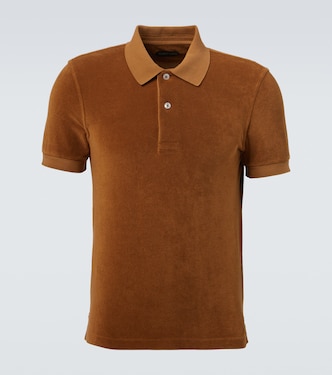 Cotton-blend terry polo shirt | Tom Ford