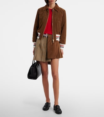 Minifalda asimétrica de lana y algodón | Thom Browne