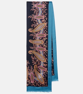 Pañuelo de lana, cachemir y seda floral | Etro
