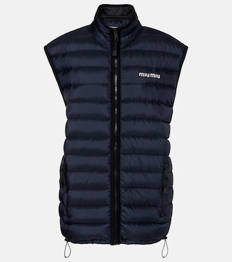 Paneled down vest | Miu Miu