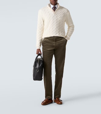 Cotton corduroy slim pants | Ralph Lauren Purple Label