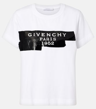 Distressed printed cotton jersey T-shirt | Givenchy