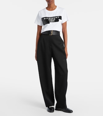Distressed printed cotton jersey T-shirt | Givenchy