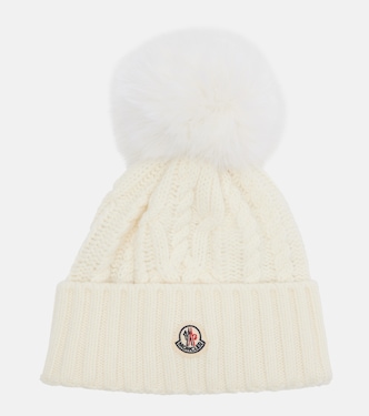 绞花针织羊毛与羊绒便帽 | Moncler
