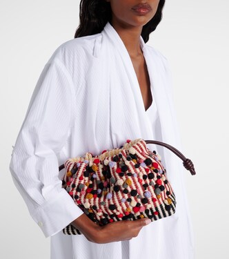 Flamenco Medium knitted clutch | Loewe