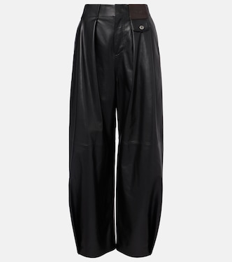 High-Rise-Hose aus Leder | Loewe