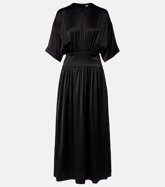 Silk and cotton satin T-shirt dress | Toteme