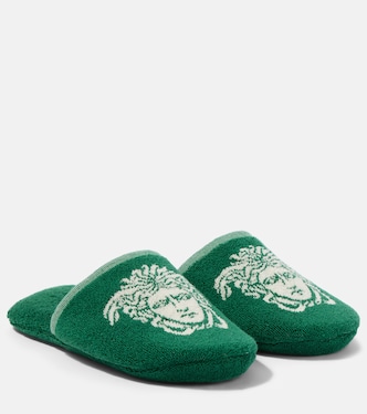 Medusa cotton terry slippers | Versace Home