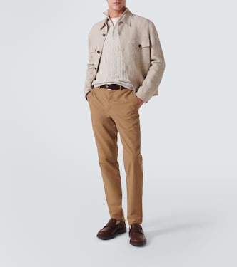 Pull Mezzocollo Treccia en cachemire | Loro Piana