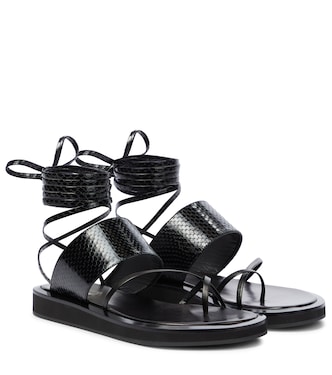 Sandalias Brooklyn de piel grabada | Paris Texas