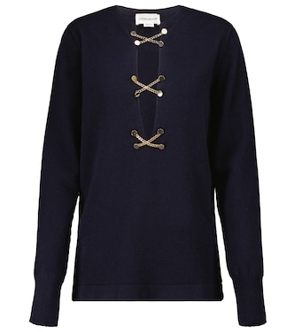 Jersey de lana adornado con cadenas | Victoria Beckham