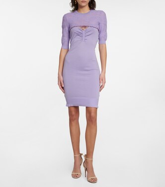 Vestido mini de lana virgen con abertura | Stella McCartney