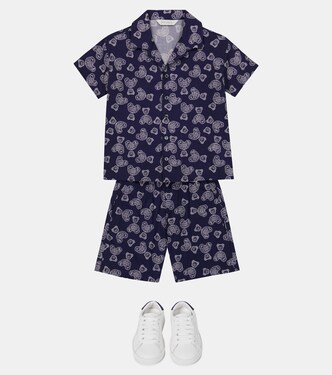 Camisa de algodón con oso de peluche | Palm Angels Kids
