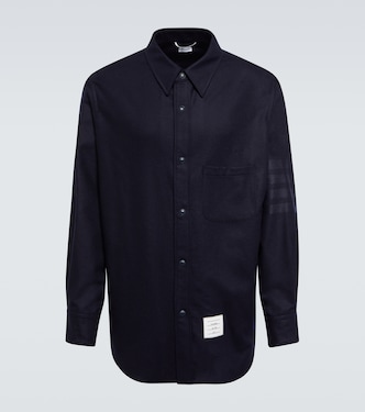 Giacca a camicia 4-Bar in flanella | Thom Browne