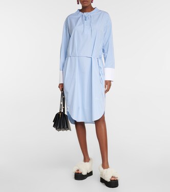 Robe chemise en coton à fines rayures | Marni
